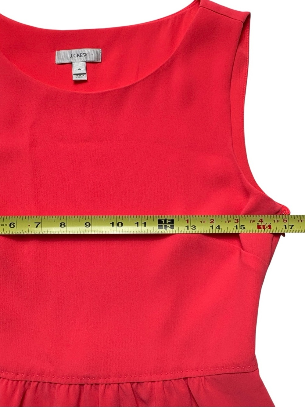 J. Crew Camille Crepe Sleeveless Dress Neon Coral Pink 4 Lined - Picture 3 of 7
